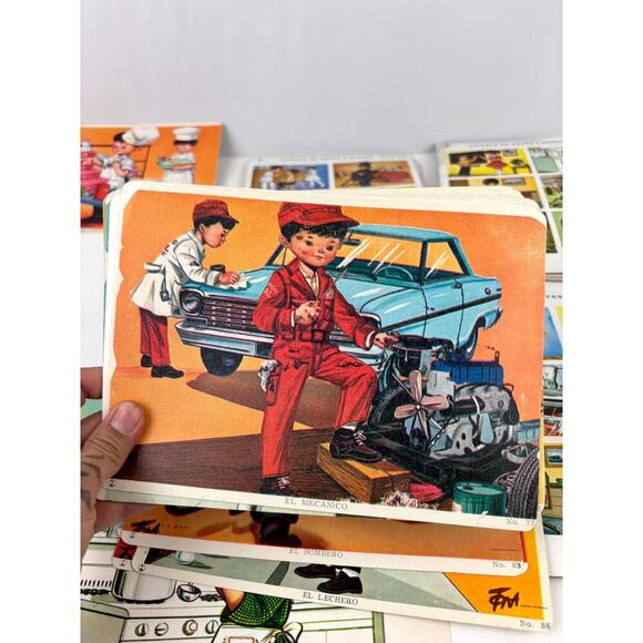 VTG Loteria De Artes Y Oficios Lot of 34 Cards Boards Mexico Bingo - Picture 5 of 13